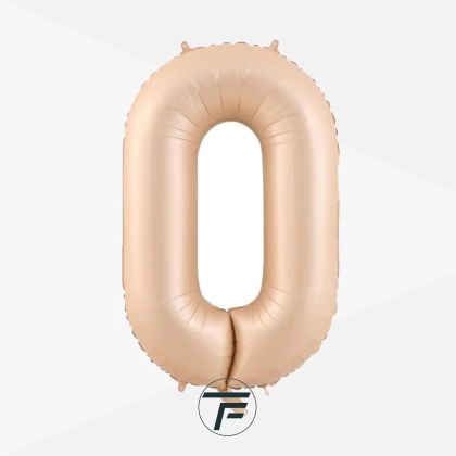 Фолиев балон цифра 0, КАРАМЕЛ - 80см     