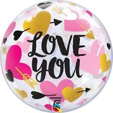 Балон фолио кръгъл 18инча LOVE YOU шарен