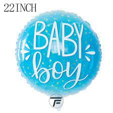 Балон фолио кръгъл 22инча Baby boу, син