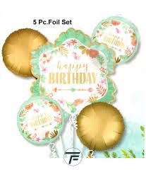 Комплект балони фолио Happy Birthday /5 броя/