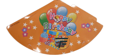 Парти шапки Happy Birthday, 16см, 50 броя