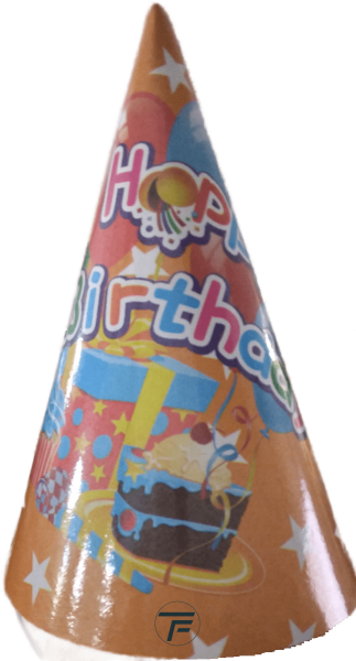 Парти шапки Happy Birthday, 16см, 50 броя
