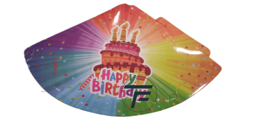 Парти шапки Happy Birthday, 16см, 50 броя