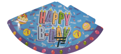 Парти шапки Happy Birthday, 20см, 50бр