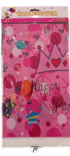 Покривка Happy Party розова 108/180см