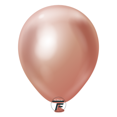Малки кръгли балони Kalisan 5" Mirror Rose Gold/ розово злато 100бр., 5007