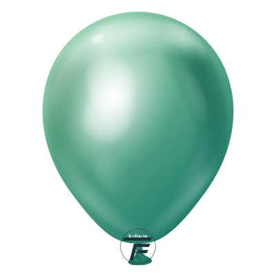Малки кръгли балони Kalisan 5" Mirror Green/ зелено 100бр., 5006