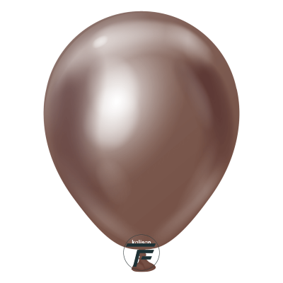 Малки кръгли балони Kalisan 5" Mirror Chocolate/ шоколад 100бр., 5014