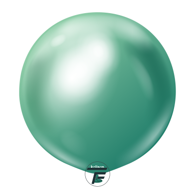 Големи кръгли балони Kalisan 18" Mirror Green / зелено 25бр., 5006