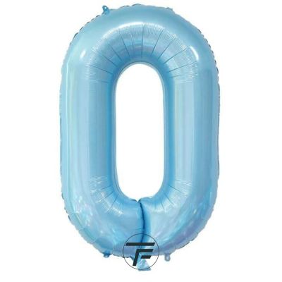 Фолиев балон цифра 0, БЕБЕШКО СИНЬО  - 102см