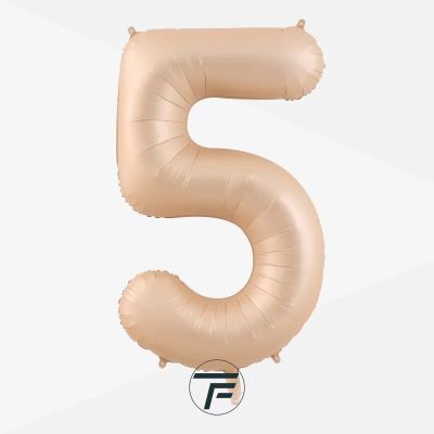 Фолиев балон цифра 5, КАРАМЕЛ - 80см     