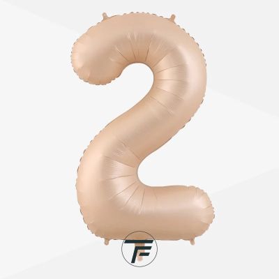 Фолиев балон цифра 2, КАРАМЕЛ  - 102см