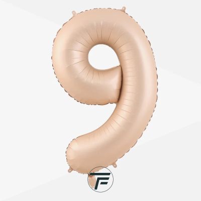 Фолиев балон цифра 9, КАРАМЕЛ  - 102см