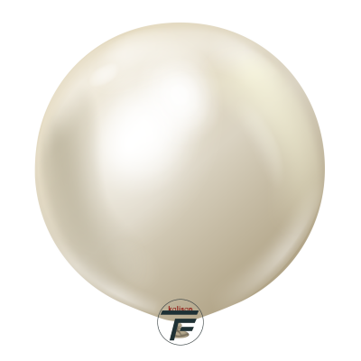 Големи кръгли балони Kalisan 18" Mirror White Gold/ бяло злато 1 брой, 5011