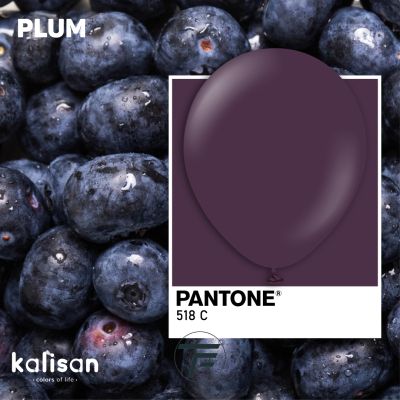 Големи кръгли балони Kalisan 18" Standard Plum / цвят слива, 25бр., 2353