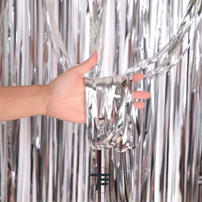 Фонова стена, холограмна, 1m * 2m, сребърна