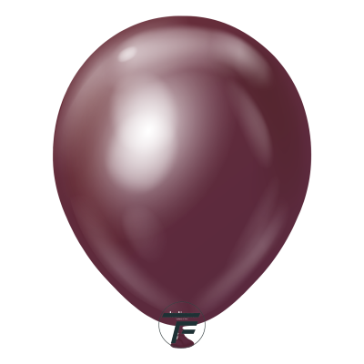 Малки кръгли балони Kalisan 5" Mirror Burgundy/ бордо, 100бр., 5016