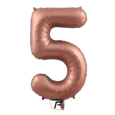 Фолиев балон цифра 5, КАФЕ  - 102см