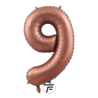 Фолиев балон цифра 9, КАФЕ  - 102см