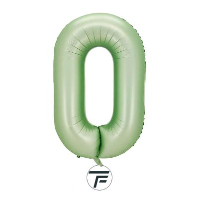 Фолиев балон цифра 0, МАСЛИНА  - 102см