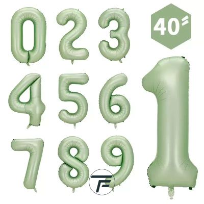 Фолиев балон цифра 1, МАСЛИНА  - 102см