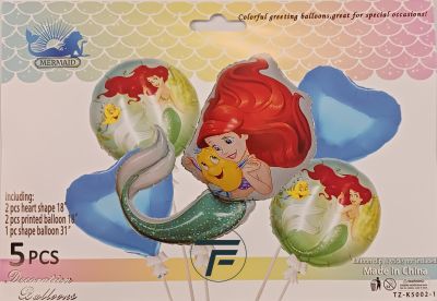 Комплект Балони фолио Русалка /5 броя/