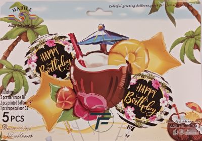 Комплект Балони фолио Beach Happy Birthday /5 броя