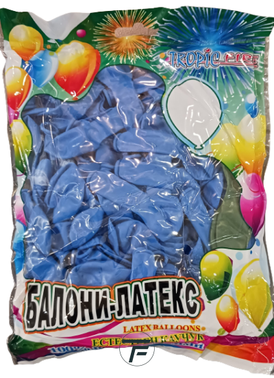 Балони Tropic fire латекс Стандарт BLUE/ СИНЬО 5" 100бр./ №3, ST5 3