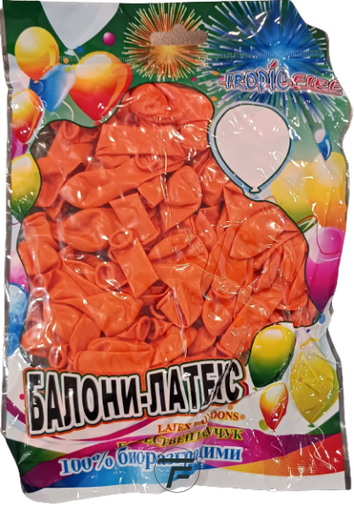 Балони Tropic fire латекс Стандарт ORANGE/ ОРАНЖЕВО 5" 100бр./ №6, ST5 6