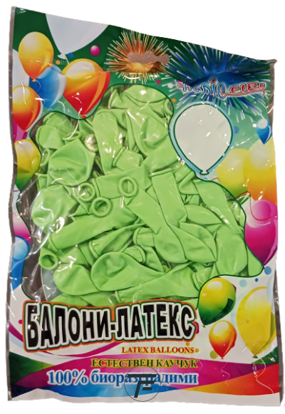 Балони Tropic fire латекс Стандарт LIGHT GREEN/ СВЕТЛО ЗЕЛЕНО 5" 100бр./ №13, ST5 13
