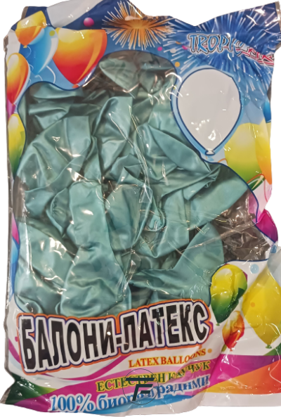 Балони Tropic fire латекс ХРОМ DUCK BLUE / ПАТЕШКО СИНЬО  12" 50бр., CH12 21