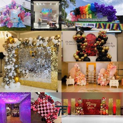 Комплект 100 пана за пайетена фонова стена с прозрачен гръб, 30*30см ХОЛОГРАМНО САПФИРЕНО