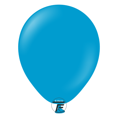 Малки кръгли балони Kalisan 5" Standard Caribbean Blue / карибско синьо, 100бр., 2347