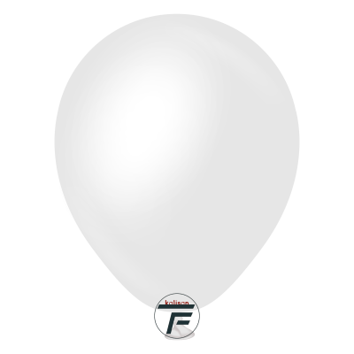 Малки кръгли балони Kalisan 5" Opaque Satin Snow White/ Снежнобял сатен, 50бр., 7050