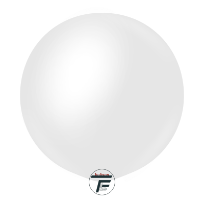 Големи кръгли балони Kalisan 18" Opaque Satin Snow White/ Снежнобял сатен, 1бр., 7050
