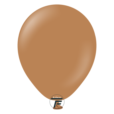 Малки кръгли балони Kalisan 5" Standard Caramel Brown/ карамелено кафяво,  100бр, 2346