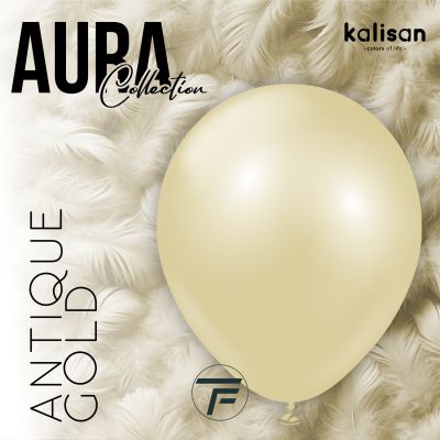 Кръгли балони Kalisan 12" Aura Antique Gold 50бр. 