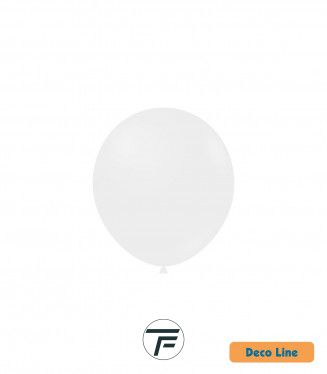 Kръгли балони пастел Rocca - Decorator Line, White/Бял, 13см, 100бр., DLP5 200