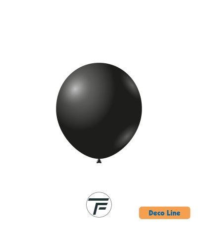 Kръгли балони пастел Rocca - Decorator Line, Onyx Black/Черен Оникс, 13см, 100бр., DLP5 214