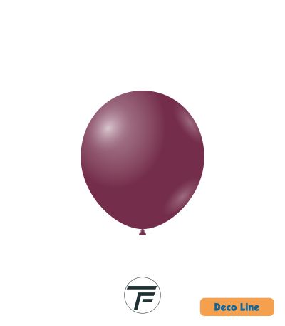 Kръгли балони пастел Rocca - Decorator Line, Burgundy/Бордо, 13см, 100бр., DLP5 207