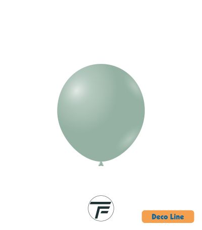 Kръгли балони пастел Rocca - Decorator Line, Dusty Green/Прахово зелено, 13см, 100бр., DLP5 259