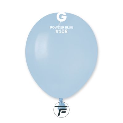 Малки кръгли балони пастел Gemar - Powder blue, 13см, 100бр., А50 108