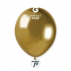Малки кръгли балони хром Gemar - Злато хром / Shiny Gold, 13см, 100бр., AB50 88 