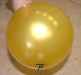 Малки кръгли балони металик - златно, 12см, 100бр.