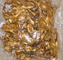 Малки кръгли балони металик - златно, 12см, 100бр.