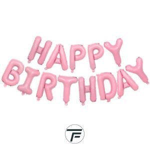 Фолиеви букви HAPPY BIRTHDAY, розови