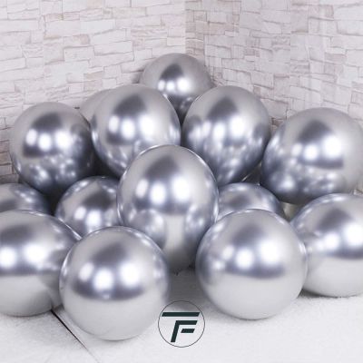 Малки кръгли балони хром ROCCA - Сребро хром / Shiny Silver, 13см, 100бр., AС50 89 Италия