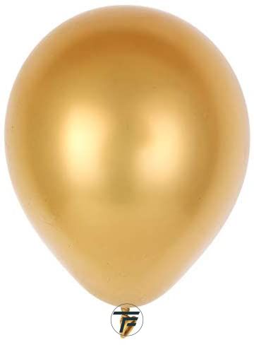 Малки кръгли балони хром ROCCA - Злато хром / Shiny Gold, 13см, 100бр., AС50 88 Италия