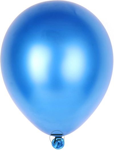 Малки кръгли балони хром ROCCA - Син хром / Shiny Blue, 13см, 100бр., AС50 92 Италия