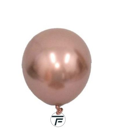 Малки кръгли балони хром ROCCA - Розово злато хром / Shiny Rose Gold, 13см, 100бр., AС50 96 Италия